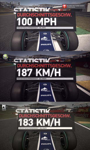 F1 2010 - Сравнение графики PC, XBOX360, PS3